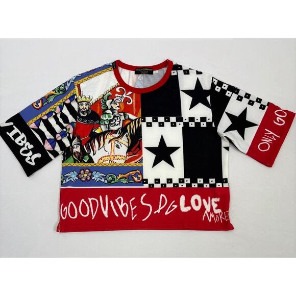 Dolce & Gabbana Women’s All Over Print Top Shirt Size 48 /US Large - Picture 3 of 9